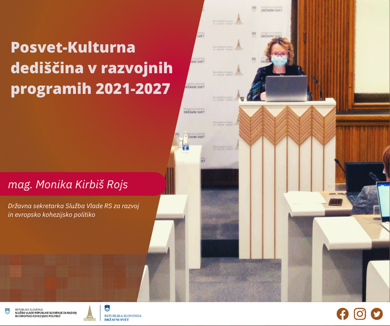 State Secretary Kirbiš Rojs takes part in discussion on cultural heritage in development programmes for the 2021-2027 period State Secretary Kirbiš Rojs takes part in discussion on cultural heritage in development programmes for the 2021-2027 period