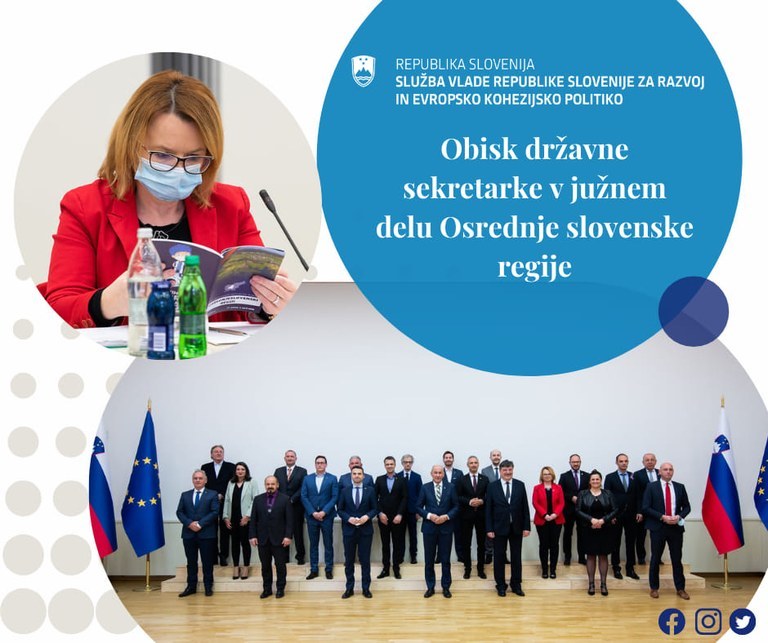 State Secretary Kirbiš Rojs takes part in the government visit to the Osrednjeslovenska region: ''We will continue to support our economy, local communities and various organisations with the help of EU funding''