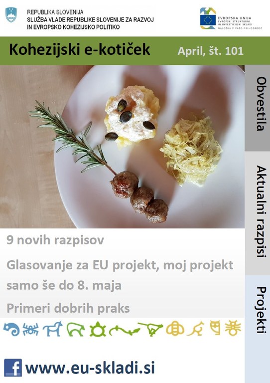 Izšla je aprilska številka Kohezijskega e-kotička Izšla je aprilska številka Kohezijskega e-kotička