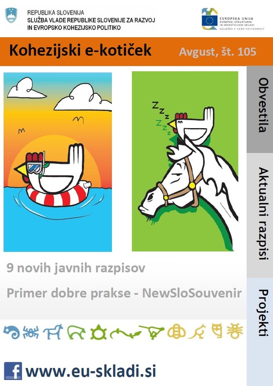 Izšla je avgustovska številka Kohezijskega e-kotička Izšla je avgustovska številka Kohezijskega e-kotička