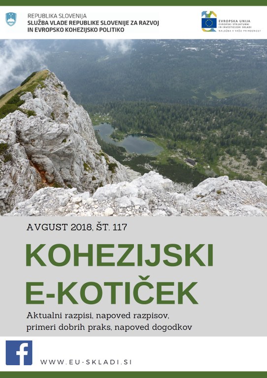 Izšla je avgustovska številka Kohezijskega e-kotička Izšla je avgustovska številka Kohezijskega e-kotička