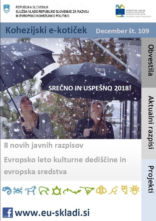 Izšla je decembrska številka Kohezijskega e-kotička Izšla je decembrska številka Kohezijskega e-kotička