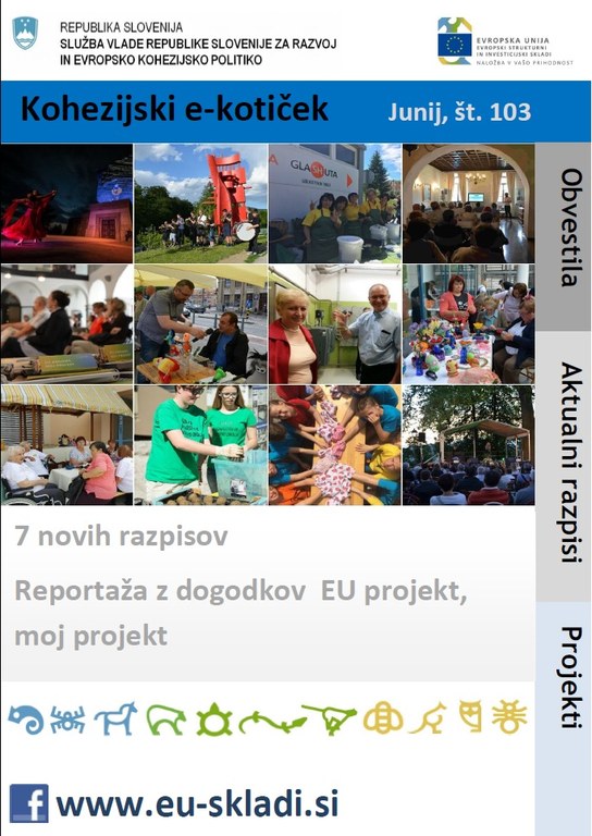 Izšla je junijska številka Kohezijskega e-kotička Izšla je junijska številka Kohezijskega e-kotička