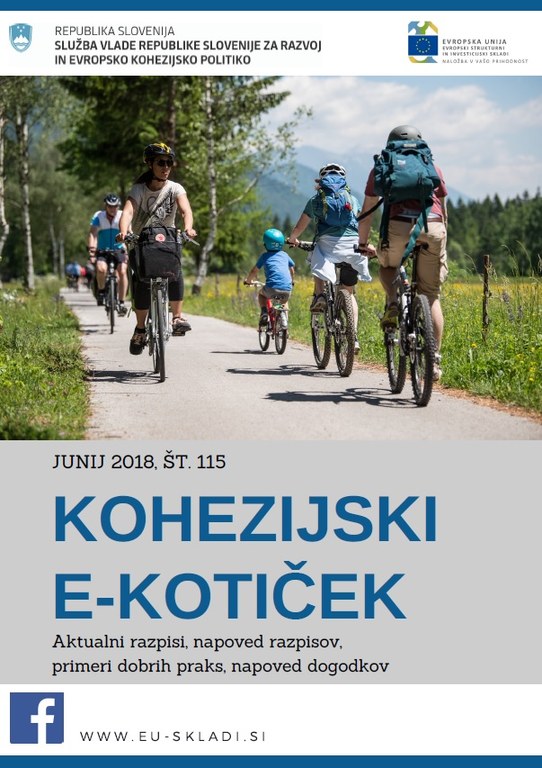 Izšla je junijska številka Kohezijskega e-kotička Izšla je junijska številka Kohezijskega e-kotička