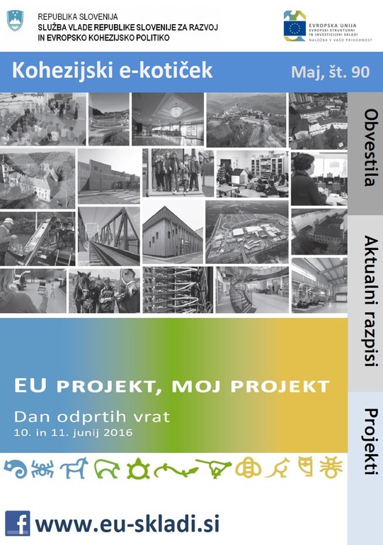 Izšla je majska številka Kohezijskega e-kotička Izšla je majska številka Kohezijskega e-kotička