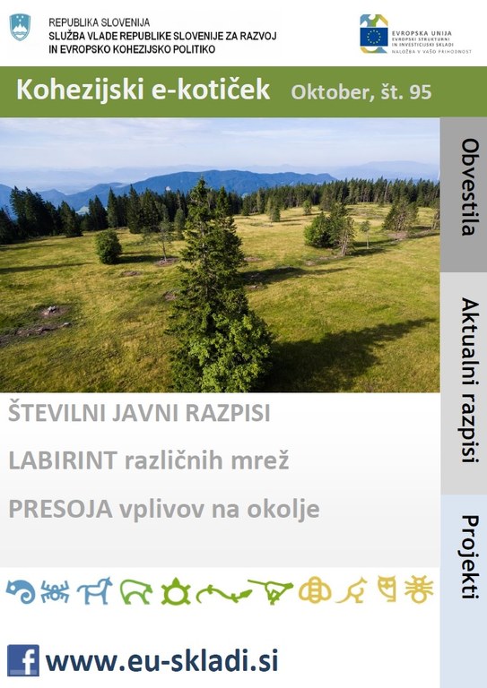 Izšla je oktobrska številka Kohezijskega e-kotička Izšla je oktobrska številka Kohezijskega e-kotička