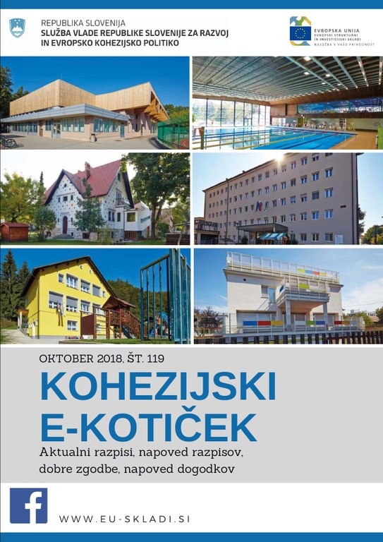 Izšla je oktobrska številka Kohezijskega e-kotička Izšla je oktobrska številka Kohezijskega e-kotička