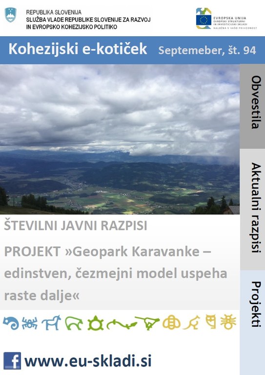 Izšla je septembrska številka Kohezijskega e-kotička Izšla je septembrska številka Kohezijskega e-kotička