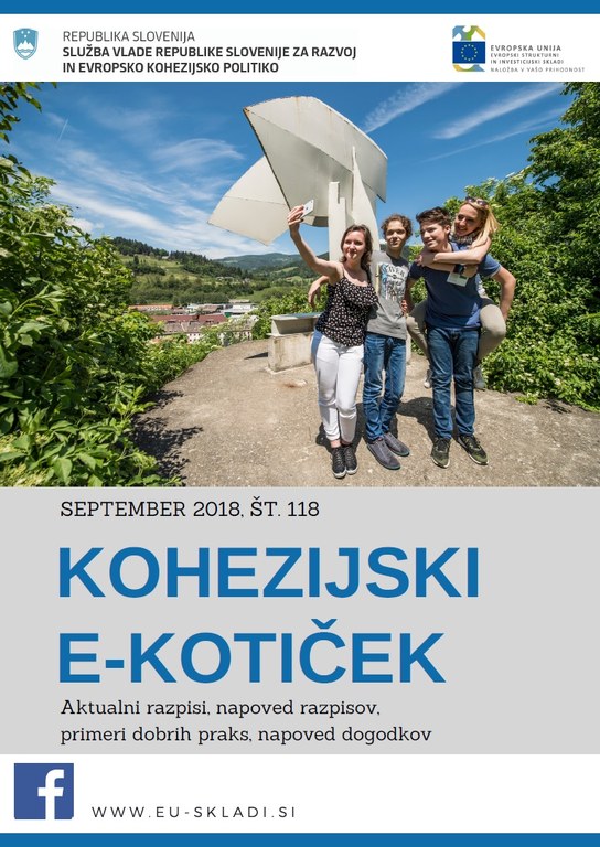 Izšla je septembrska številka Kohezijskega e-kotička Izšla je septembrska številka Kohezijskega e-kotička